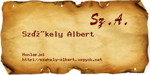 Székely Albert névjegykártya
