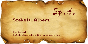 Székely Albert névjegykártya